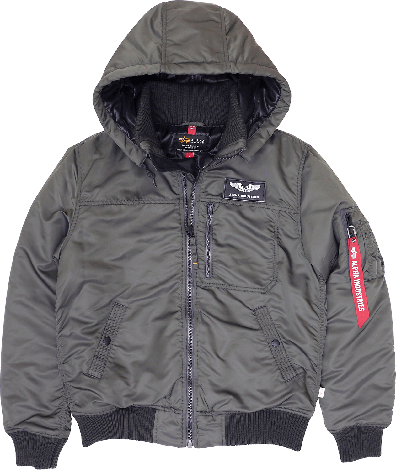 ALPHA INDUSTRIES HOOD RIB JACKER フード リブジャケット ミリタリー ...