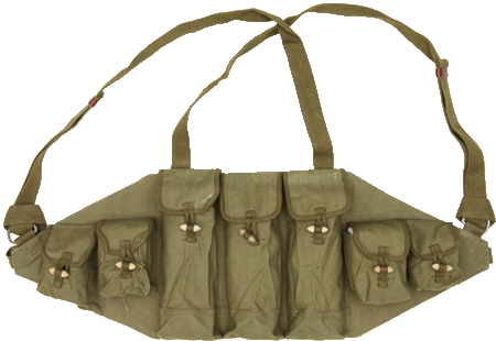 中国人民解放軍 AK-47（五六式）用弾帯 3ポケット ミリタリーショップ