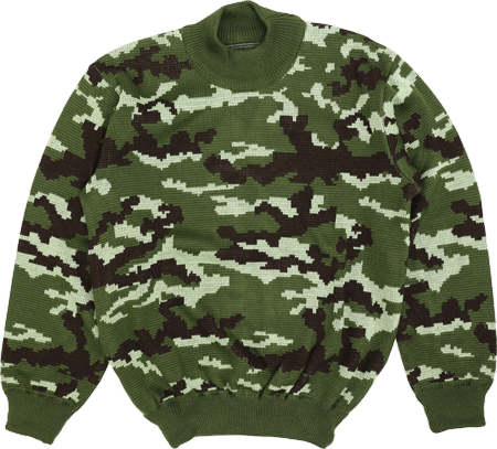 迷彩セーター ロシア軍実物 CAMO ミリタリーショップ 革ジャン 中田商店