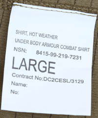 イギリス軍実物 コンバットシャツ