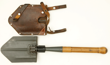 ヨーロッパアンティーク スイス 十字軍 軍用 スコップ シャベル