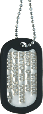 DOG TAG　ドッグタッグ　米軍実物認識票