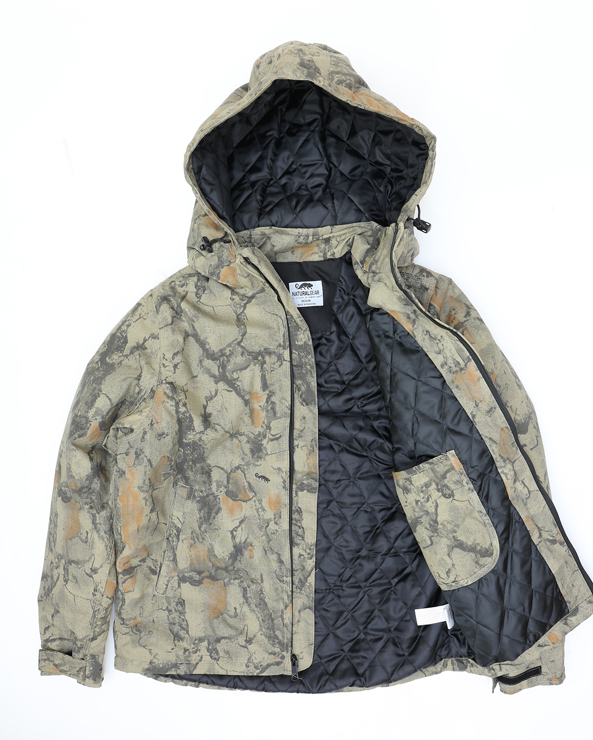 NATURAL GEAR ANORAX HOODIE GRID FLEECE LINER