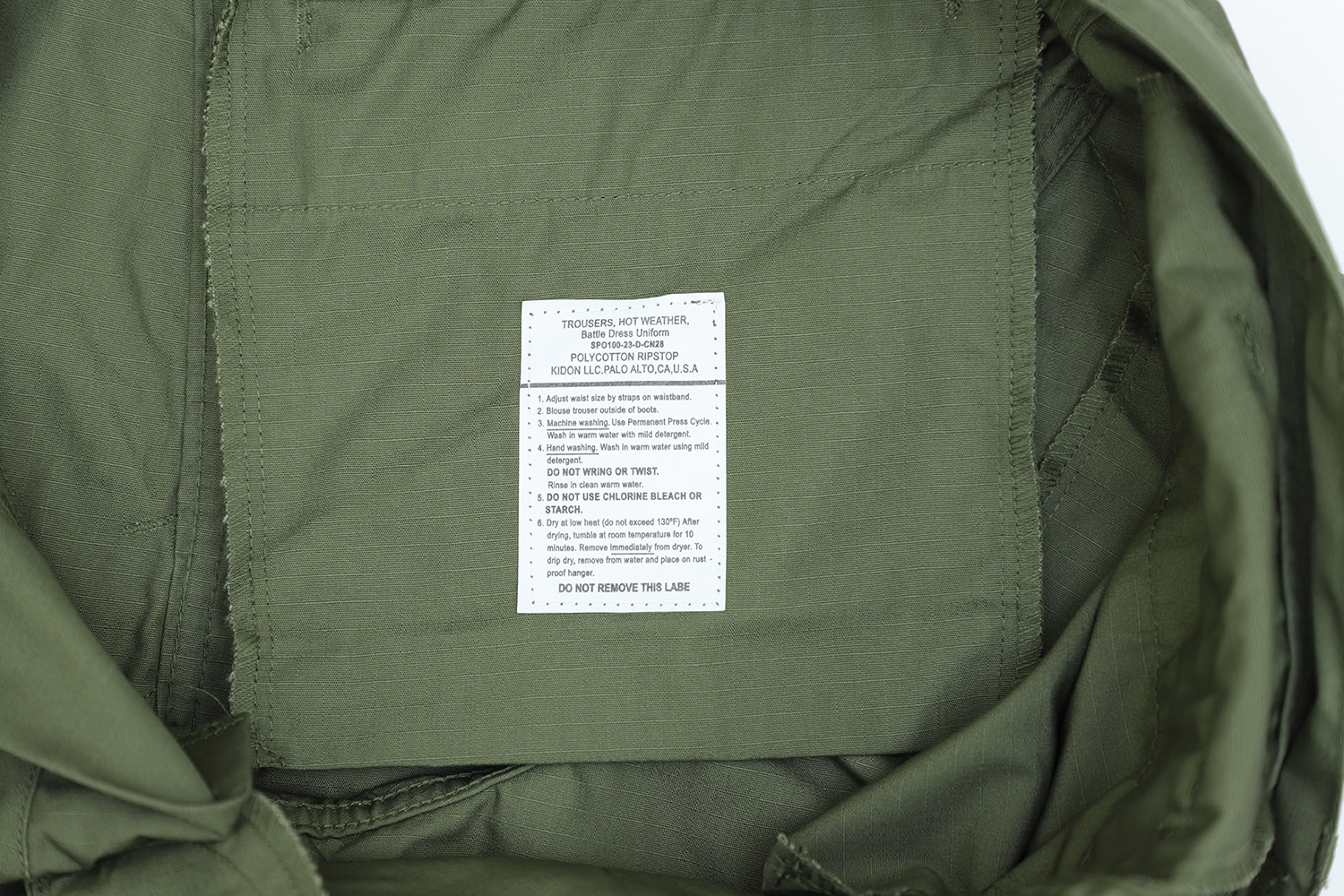 KIDON U.S.A. Battle Dress Uniform パンツ